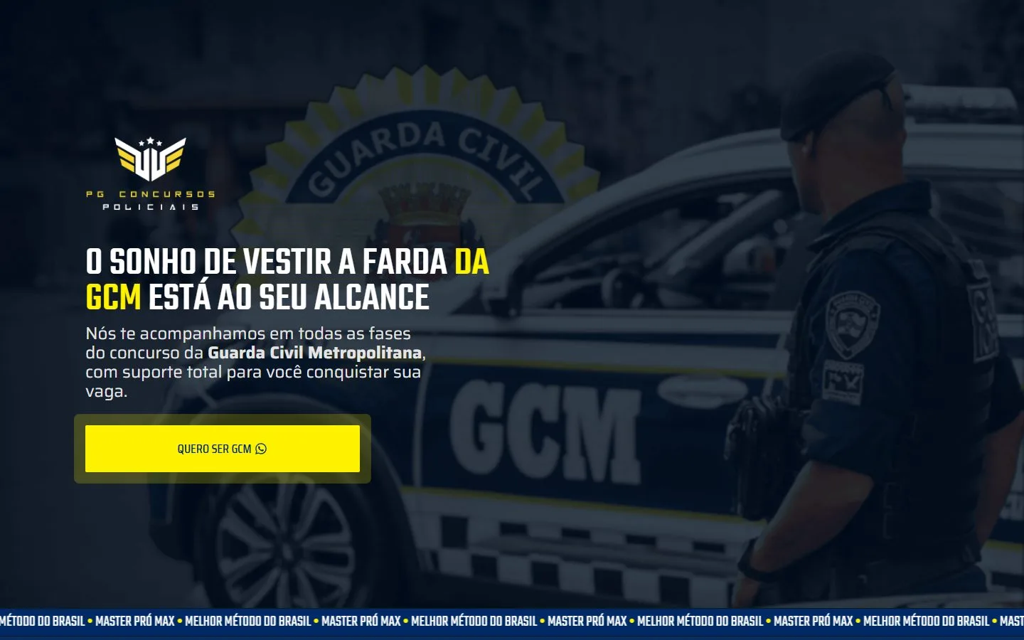 Site da PG Concursos Policiais